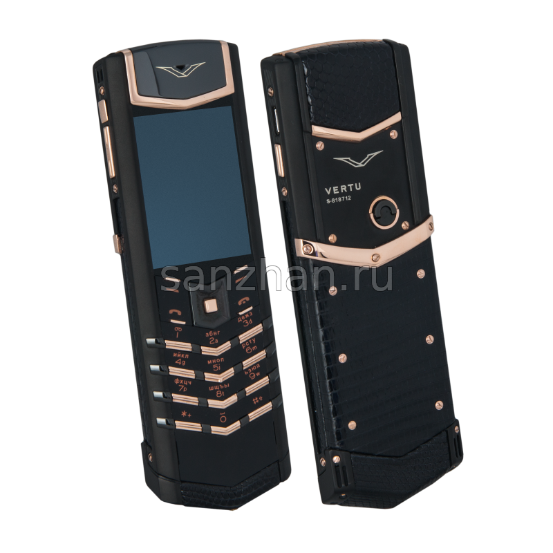 Vertu Signature S Design Black Iguana Gold