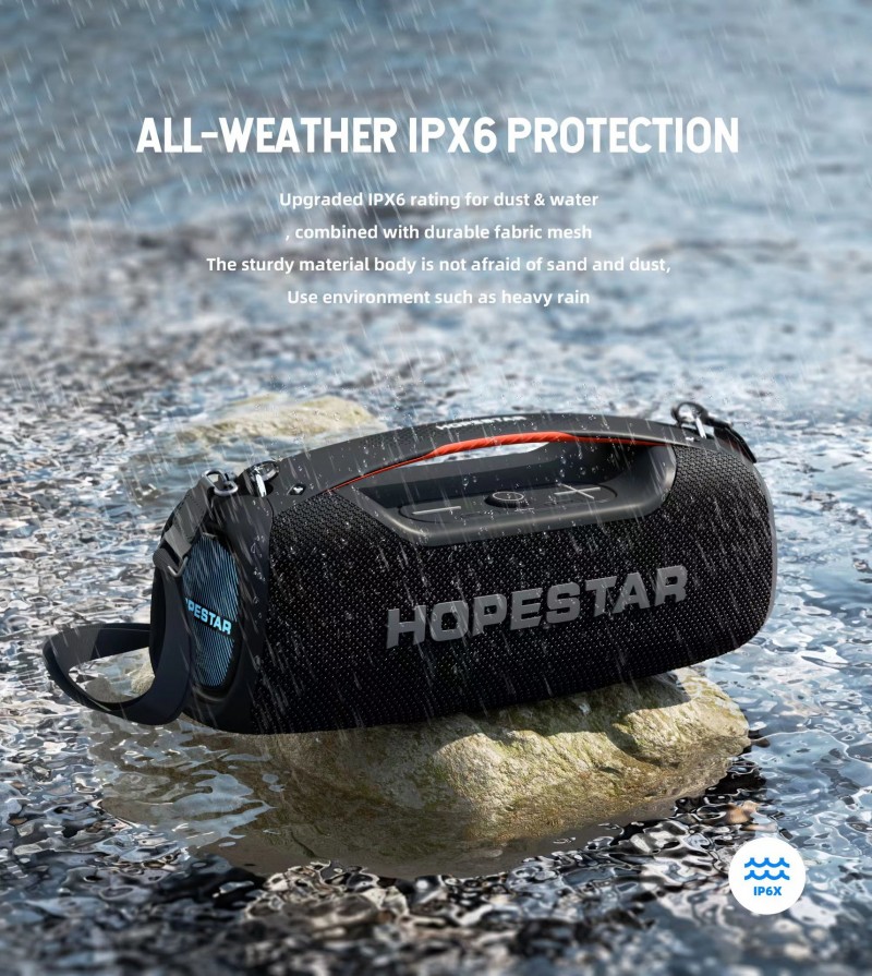 Портативная Беспроводная Bluetooth Колонка Hopestar A60, 100W  с микрофоном